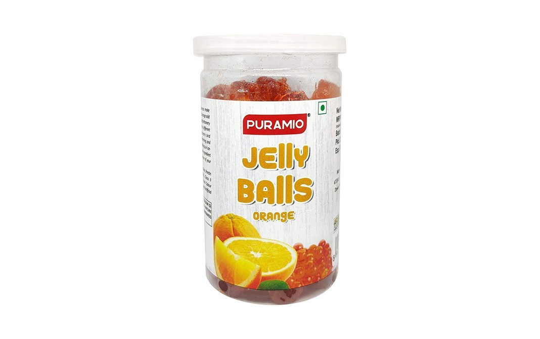 Puramio Jelly Balls Orange    Plastic Jar  300 grams